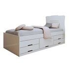 Conjunto Cama Solteiro 5 Gavetas Júlia E Closet Casal Sem Por