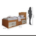 Conjunto Cama Solteiro 5 Gavetas Júlia E Guarda-roupa Solteir