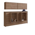 Conjunto Cama Solteiro Articulável E 2 Armários Aéreos Latino