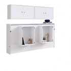 Conjunto Cama Solteiro Articulável E 2 Armários Aéreos Latino