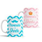 Conjunto Canecas Convite Padrinhos De Batismo Dindo Dinda
