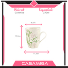 Conjunto Canecas E Bowl Cerâmica Lovely Garden 8pçs