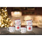 Conjunto Canecas Esmaltadas Estampa Natal 150ml 6 Unidades -