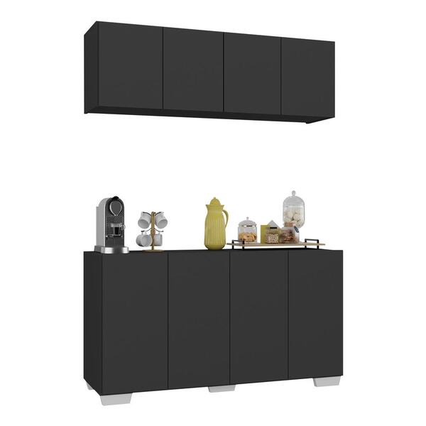 Conjunto Cantinho Do Café Armário E Aparador 4 Portas Multimó