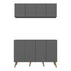 Conjunto Cantinho Do Café Retrô Armário E Aparador 4 Portas M