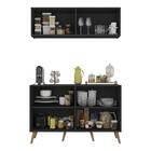 Conjunto Cantinho Do Café Retrô Armário E Aparador 4 Portas M