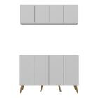 Conjunto Cantinho Do Café Retrô Armário E Aparador 4 Portas M