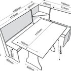 Conjunto Canto Alemão 4 Lugares Com Mesa E 2 Cadeiras Rock Es