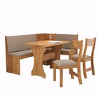 Conjunto Canto Alemão 4 Lugares Com Mesa E 2 Cadeiras Rock Es