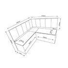 Conjunto Canto Alemão Baú América Com Mesa De Jantar Retangul