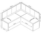 Conjunto Canto Alemão Baú Bariloche Mesa Quadrada 90cm X 90cm