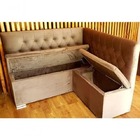 Conjunto Canto Alemão Baú Encosto Captone Suede (1,50x1,50) A