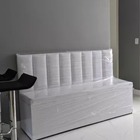 Conjunto Canto Alemão Baú Encosto Ripado Corino 150x45cm Preto