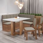 Conjunto Canto Alemão Baú Garden Com Mesa Retangular 120x80 C