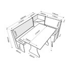 Conjunto Canto Alemão Bueno Com Mesa 4 Lugares E 2 Cadeiras D