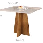 Conjunto Canto Alemão Com Baú Bariloche Mesa Quadrada 90x90 S