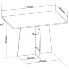 Conjunto Canto Alemão Com Baú Mesa 120x77,5cm Tampo Sem Vidro