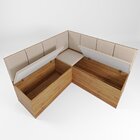 Conjunto Canto Alemão Com Baú Mesa 120x77,5cm Tampo Sem Vidro