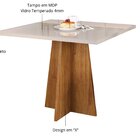 Conjunto Canto Alemão Com Baú Trento Mesa Quadrada Com Vidro