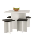 Conjunto Canto Alemão Com Mesa E 4 Banquetas Hecol Móveis Bra