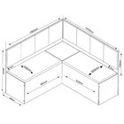 Conjunto Canto Baú Com Mesa De Jantar Retangular 120x80cm De