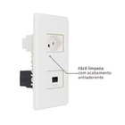 Conjunto Carregador USB 2.1A + Tomada 2P+T 10A 250V com Placa e Suporte Simon 19