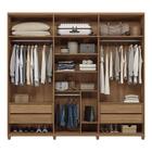 Conjunto Casal Guarda Roupa E Cabeceira Masters Jatobá Areia