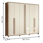 Conjunto Casal Guarda Roupa E Cabeceira Masters Jatobá Areia