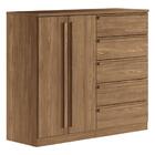 Conjunto Casal Guarda Roupa E Cabeceira Vegas Jatobá