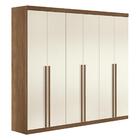 Conjunto Casal Guarda Roupa E Cabeceira Vegas Jatobá Areia