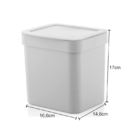 Conjunto Cesto De Lixo Lixeira 2,5l + Suporte Para Parede Ou