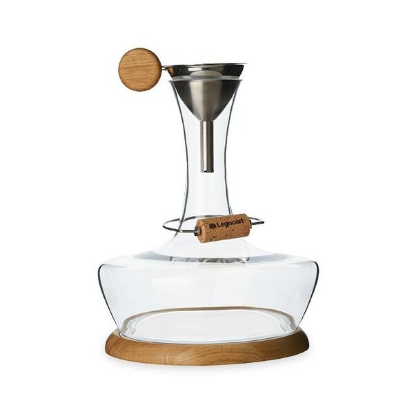 Conjunto Chateau Du Gout Decanter Para Vinho Com Suporte E Fu