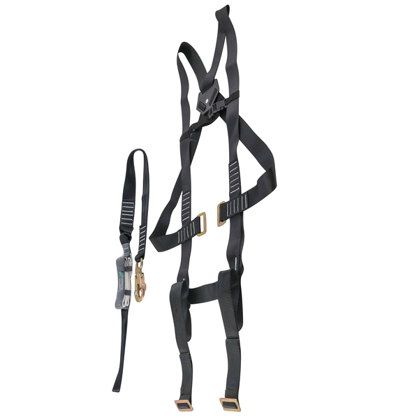 Conjunto Cinto Paraquedista CG700E e Talabarte 344AB CG750 HE Carbografite