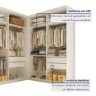 Conjunto Closet Casal Sem Portas 2 Módulos 6 Gavetas França