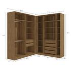 Conjunto Closet Em Kappesberg Adapt Nogueira 5 Peças 222cm X