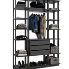 Conjunto Closet Guarda Roupa 5 Prat. 3 Gav. 1 Cab 1520x2200x4