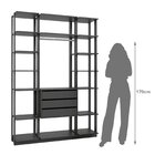 Conjunto Closet Guarda Roupa 5 Prat. 3 Gav. 1 Cab 1520x2200x4