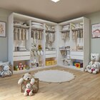 Conjunto Closet Infantil Sem Portas 2 Módulos 6 Gavetas Valen