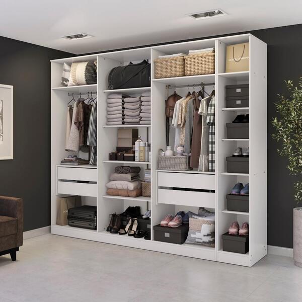 Conjunto Closet Kappesberg Adapt Branco 2 Peças 273cm | Leroy Merlin