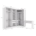 Conjunto Closet Kappesberg Adapt Branco 4 Peças 263cm X 235cm