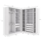 Conjunto Closet Kappesberg Adapt Branco 5 Peças 222cm X 205cm