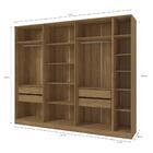 Conjunto Closet Kappesberg Adapt Nogueira 2 Peças 273cm
