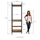 Conjunto Closet Modulado 228cm Estilo Industrial Te0020 Delma