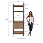 Conjunto Closet Modulado 228cm Estilo Industrial Te0020 Delma