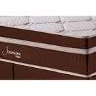 Conjunto Colchão Box Casal Molas Ensacadas Jasmim Polar