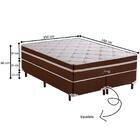 Conjunto Colchão Box Queen Molas Ensacadas Jasmim Polar