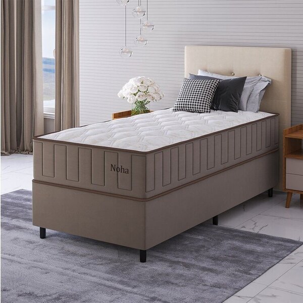 Conjunto Colchão Mola Ensacada E Base Box Solteiro 67x88x188c