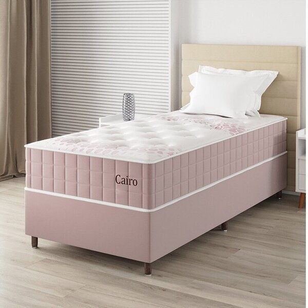 Conjunto Colchão Mola Ensacada E Base Box Solteiro 67x88x188c