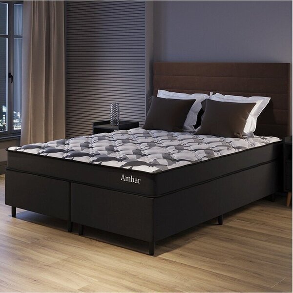 Conjunto Colchão Ortopédico E Base Box Queen 57x158x198cm Amb