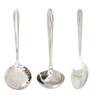 Conjunto Colher, Concha E Escumadeira Inox Premium 3 Peças